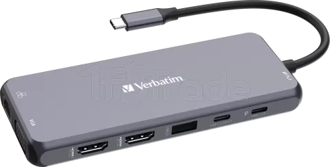 Photo de Station d'accueil portable USB-C 3.2 Verbatim Hub Pro Multiports 14 (Gris)