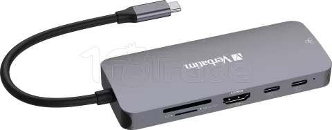 Photo de Station d'accueil portable USB-C 3.2 Verbatim Hub Pro Multiports 9 (Gris)