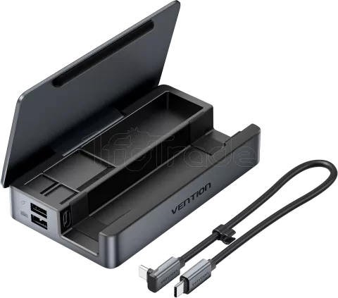 Photo de Station d'accueil portable USB-C Vention Gaming 9en1 (Noir)
