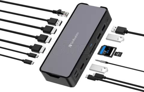Photo de Station d'accueil portable USB-C Verbatim Pro CDS-15 (Gris)