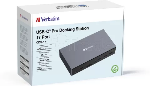 Photo de Station d'accueil portable USB-C Verbatim Pro CDS-17 (Noir)
