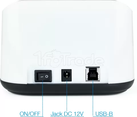Photo de Station d'accueil USB 3.0 TooQ TQDS-802 pour 2x S-ATA (Blanc)