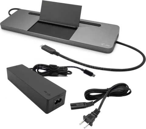 Photo de Station d'accueil USB-C 3.0 I-Tec Flat Pro 100 avec alimentation 100W (Gris)