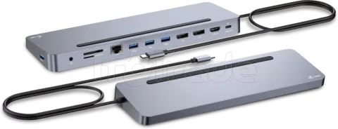Photo de Station d'accueil USB-C 3.0 I-Tec Metal Ergonomic (Gris)