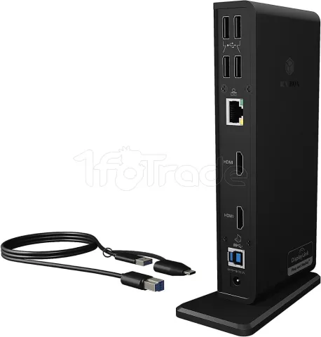 Photo de Station d'accueil USB-C 3.0 Icy Box IB-DK2251AC avec alimentation (Noir)