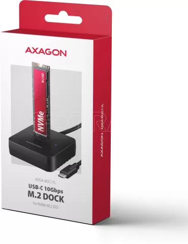 Photo de Station d'accueil USB-C 3.1 Axagon ADSA-M2C11L pour disque dur 1x NVMe (Noir)