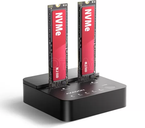 Photo de Station d'accueil USB-C 3.2 Axagon ADSA-M2C22L pour disque dur 2x NVMe (Noir)
