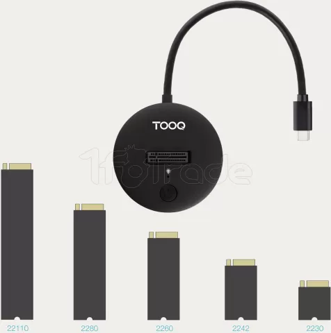 Photo de Station d'accueil USB-C 3.2 TooQ TQDS-100B pour disque dur 1x NVMe (Noir)