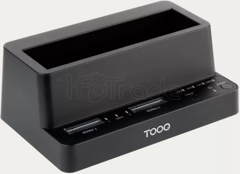 Photo de Station d'accueil USB-C 3.2 TooQ TQDS-502B 2x M.2 + 1x disque dur S-ATA (Noir)