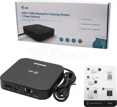 Photo de Station d'accueil USB-C I-Tec DP Docking Station (Noir)