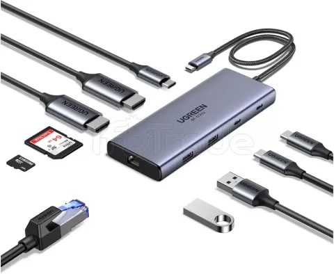 Photo de Station d'accueil USB-C Ugreen 10en1 (Gris)