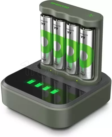 Photo de Station de charge de Piles GP Batteries ReCyko Everyday D451+ 4 piles AA 2100mAh