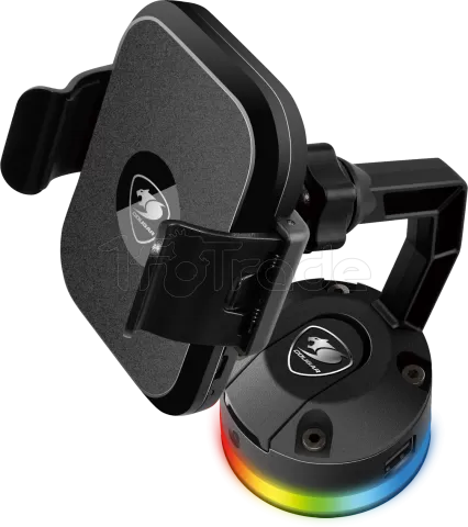 SUPPORT CASQUE BUNKER S RGB AVEC VENTOUSE NOIR