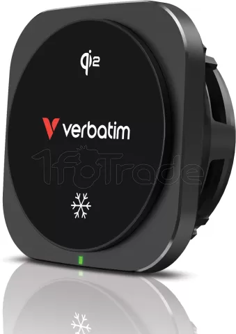 Photo de Support de téléphone à ventouse pour voiture Verbatim Charge 'n' Drive Qi2 avec chargeur induction