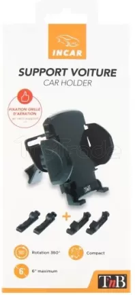 Photo de Support de téléphone sur grille d'aération T'nB (Noir)