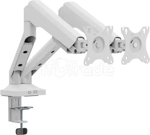 Photo de Support double-écran à fixer T'nB Ergo Flex Dual 17"-35" (12kg max) (Blanc)