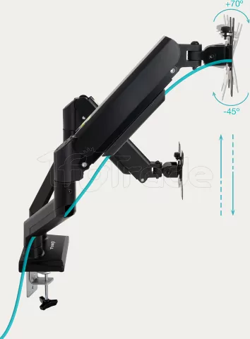 Photo de Support double-écran à fixer Tooq DB1434TNR-B 13"-34" (10kg max) (Noir)