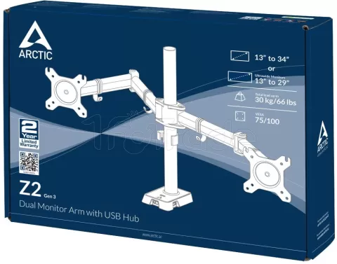 Photo de Support Double écran à poser Arctic Z2 Gen3 (Noir)