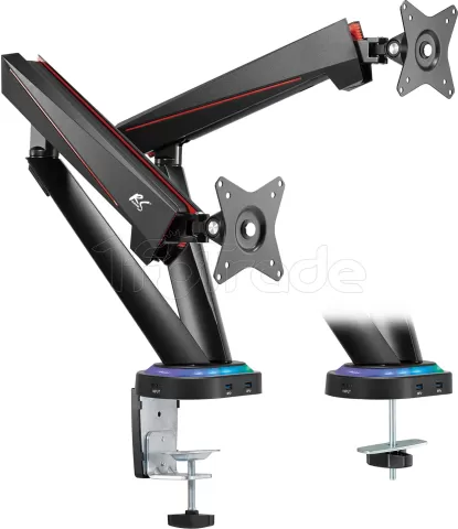 Photo de Support double Ecran à poser NanoRS RS887 de 17" à 32" (8kg max) (Noir)