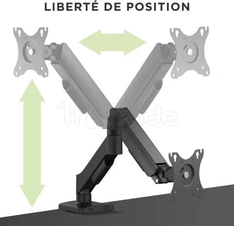 Photo de Support Ecran à fixer T'nB Ergo Meca 17"-32" (9kg max) (Noir)