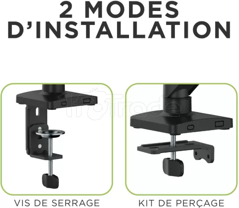 Photo de Support Ecran à fixer T'nB Ergo Meca 17"-32" (9kg max) (Noir)