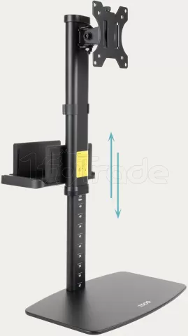 Photo de Support écran à fixer Tooq DB1128TN 17"-27" (6kg max) avec support mini-PC (Noir)