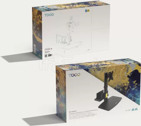 Photo de Support écran à fixer Tooq DB1801TN 17"-27" (6kg max) (Noir)