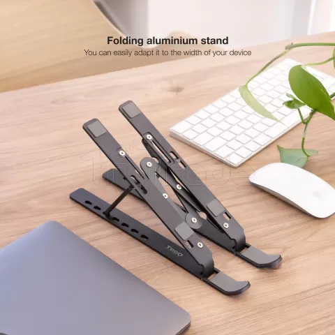 Photo de Support Élévateur Tooq TQLRS0033-AL-G pour Ordinateurs Portables (Gris)