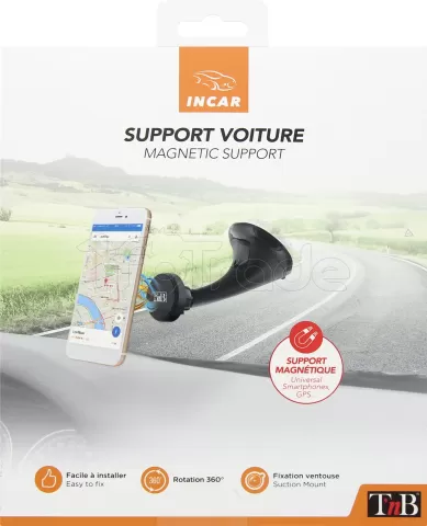 Photo de Support magnétique de téléphone pour voiture T'nB à ventouse