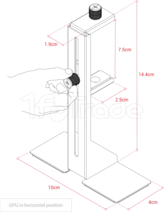 Photo de Support Mars Gaming MCA-GCB Pro pour cartes graphiques (Blanc)