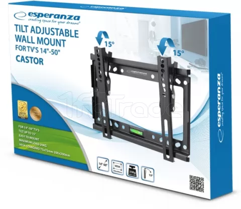 Photo de Support mural pour écran Esperanza Castor de 12" à 50" (25kg max)