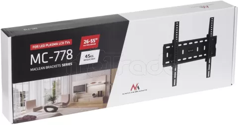 Photo de Support mural pour écran Maclean MC-778 de 26" à 55" (45Kg max)