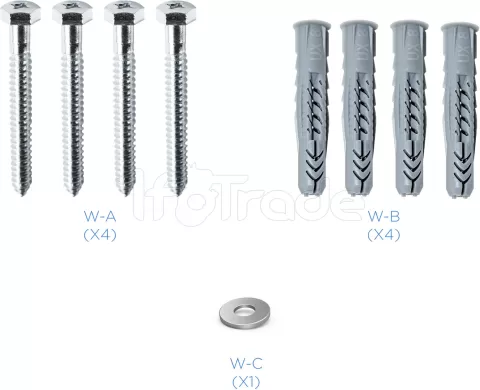 Photo de Support mural pour écran Tooq LP6055TN 23"-55" (30kg max) (Noir)