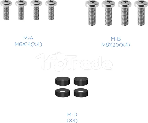 Photo de Support mural pour écran Tooq LP6055TN 23"-55" (30kg max) (Noir)