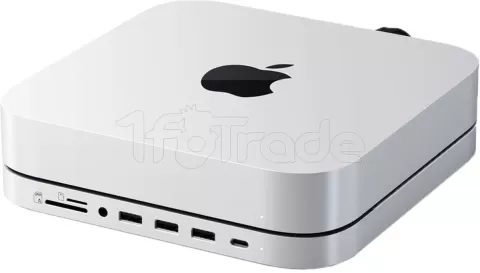 Photo de Support Satechi pour Mac Mini avec USB, HDMI, Jack et SD (Argent