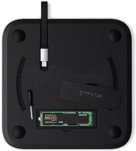 Photo de Support Satechi pour Mac Mini avec USB, HDMI, Jack et SD (Argent