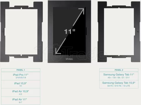 Photo de Support tablette universel Tooq  TQATTE2601-S-B (Noir)