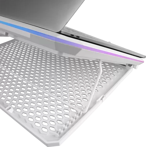 Photo de Support ventilé Mars Gaming MNBC13 RGB 17"max (Blanc)