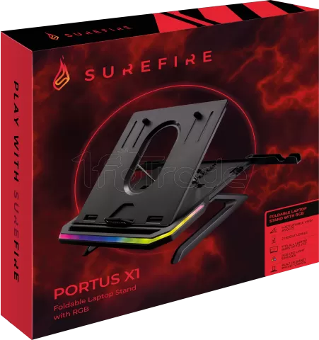 Photo de Support ventilé Verbatim SureFire Portus X1 RGB 17"max (Noir)