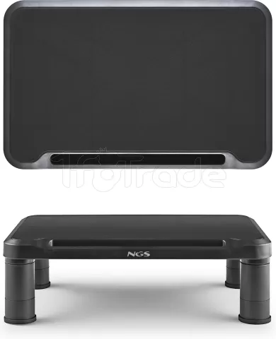 Photo de Support/Réhausseur à poser NGS Screen Stand pour écran 20kg max (Noir)