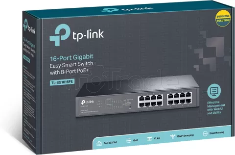 Photo de Switch réseau ethernet Gigabit TP-Link Easy Smart TL-SG1016PE - 16 ports dont 8x PoE