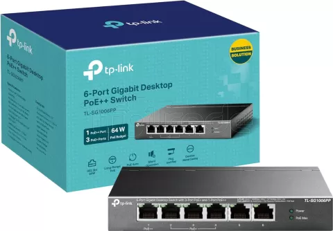 Photo de Switch réseau éthernet Gigabit TP-Link TL-SG1006PP - 6 ports