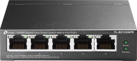 Photo de Switch réseau ethernet Gigabit TP-Link TL-SG105MPE - 5 ports dont 4x PoE