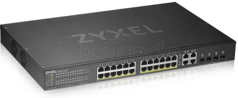 Photo de Switch réseau ethernet Gigabit Zyxel GS1920HP v2 - 24 ports dont 24x PoE (Noir)