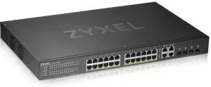 Photo de Switch réseau ethernet Gigabit Zyxel GS1920HP v2 - 24 ports dont 24x PoE (Noir)