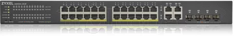 Photo de Switch réseau ethernet Gigabit Zyxel GS1920HP v2 - 24 ports dont 24x PoE (Noir)