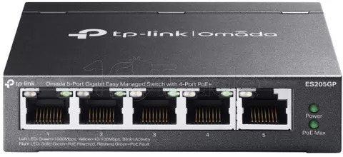 Photo de Switch réseau éthernet TP-Link Omada ES205GP - 5 ports dont 4x PoE+