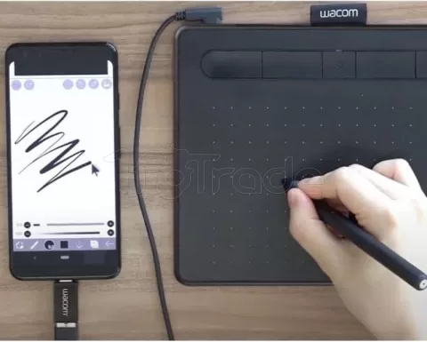 Photo de Tablette Graphique Wacom Intuos S Bluetooth Black Manga