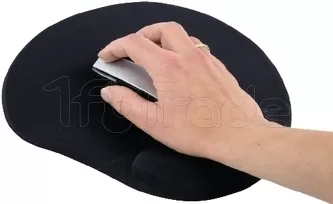 Photo de Tapis de souris avec repose poignet en gel König (Noir)