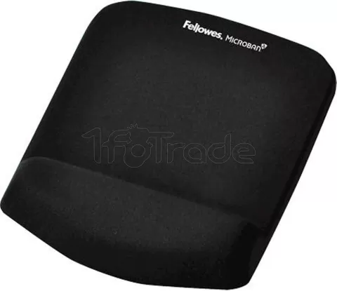 Photo de Tapis de souris avec repose poignet Fellowes PlushTouch (Noir)